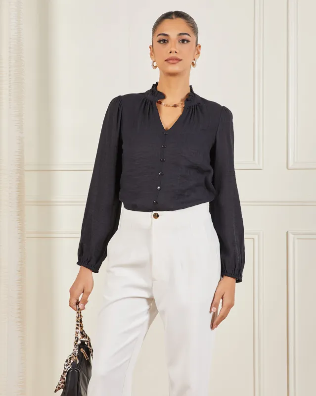 Women Black Casual Blouse sold by Redtag