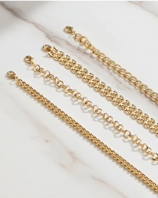 Women Gold Embellished Bracelets Set (Pack Of 4) sold by Redtag