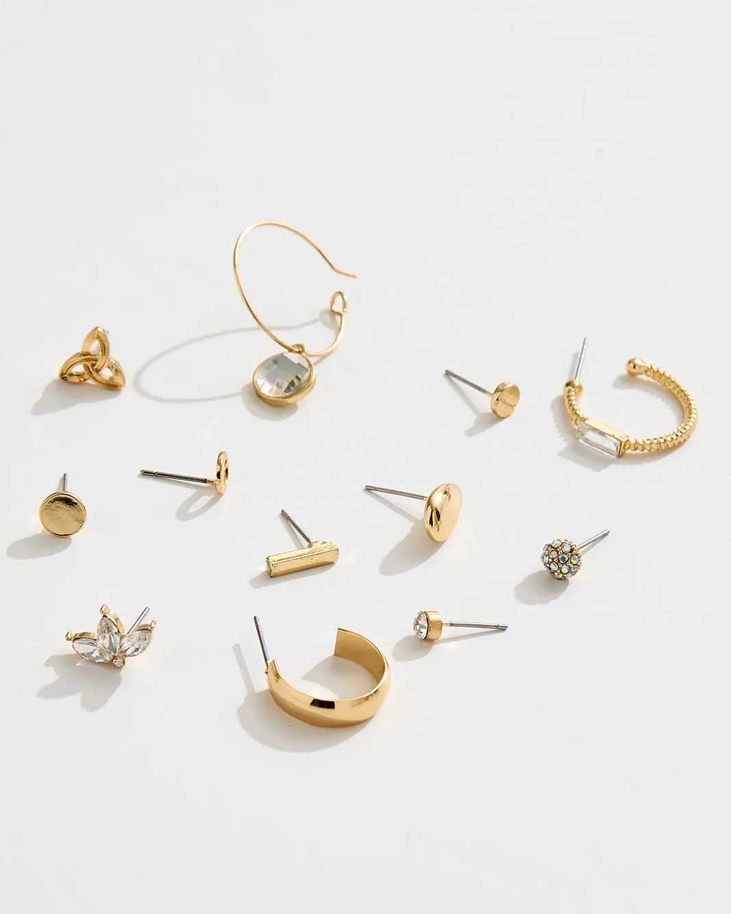 Women Gold Embellished Earrings Set (12 Piece) sold by Redtag product image thumbnail 2