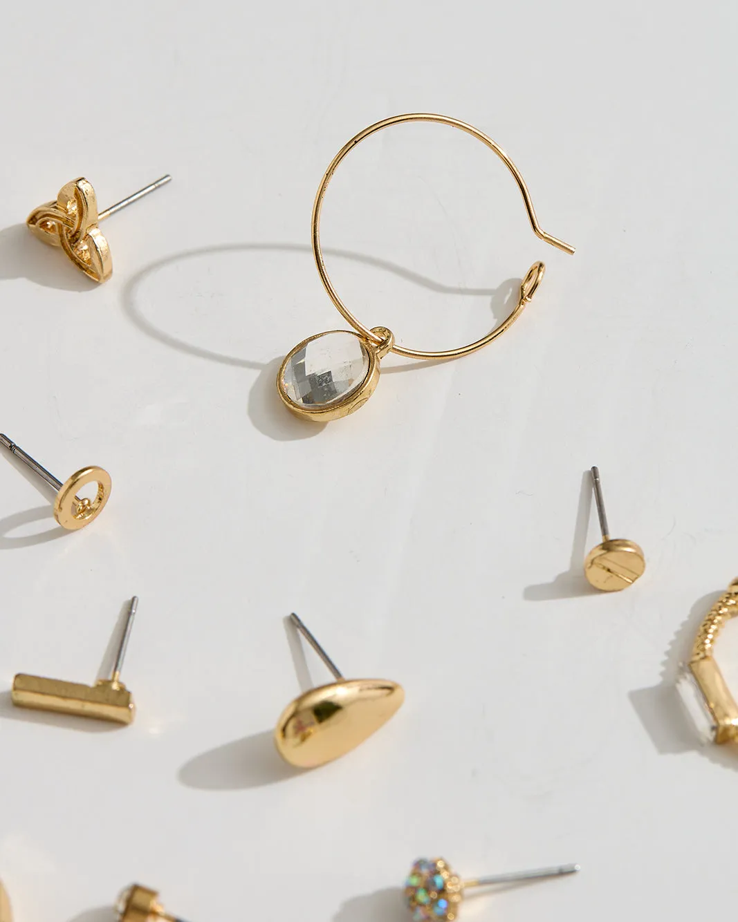 Women Gold Embellished Earrings Set (12 Piece) sold by Redtag product image thumbnail 3