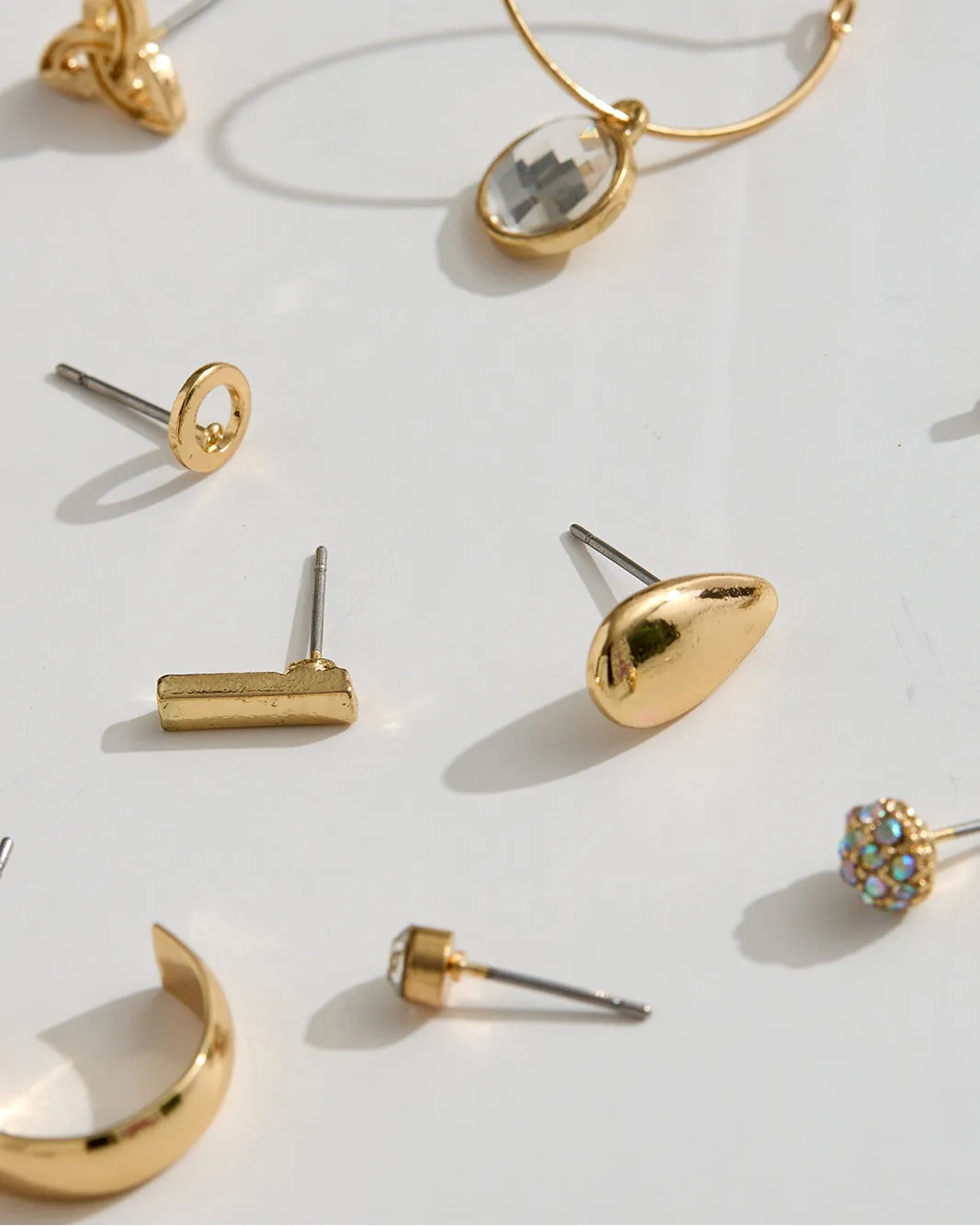 Women Gold Embellished Earrings Set (12 Piece) sold by Redtag product image thumbnail 4