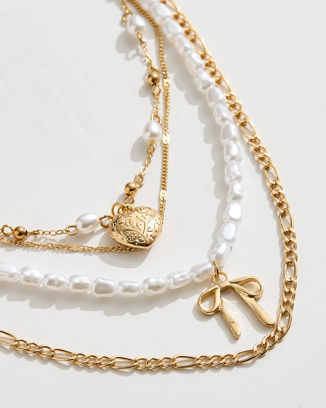 Women Gold Embellished Layered Necklace sold by Redtag product image thumbnail 2