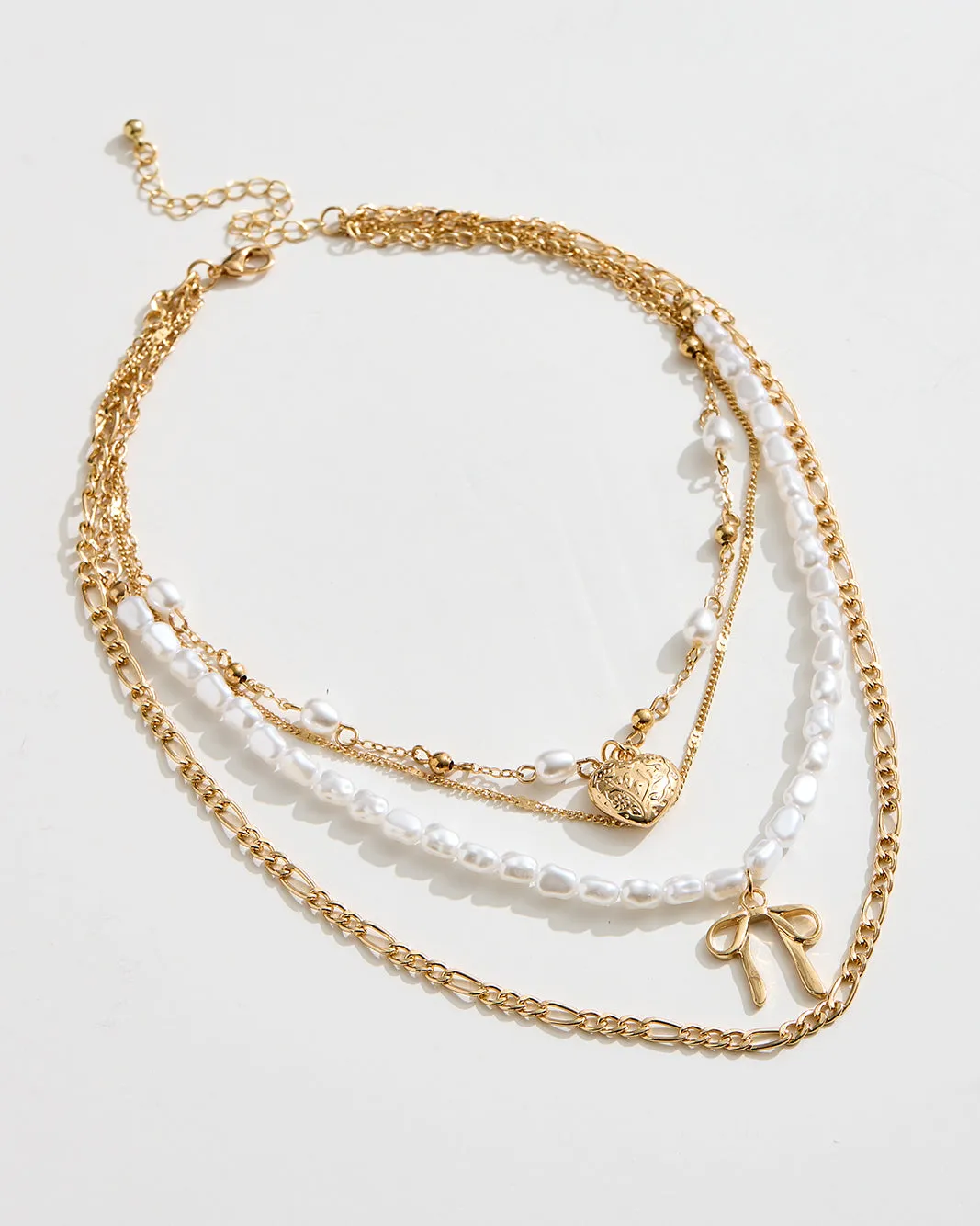Women Gold Embellished Layered Necklace sold by Redtag product image thumbnail 3