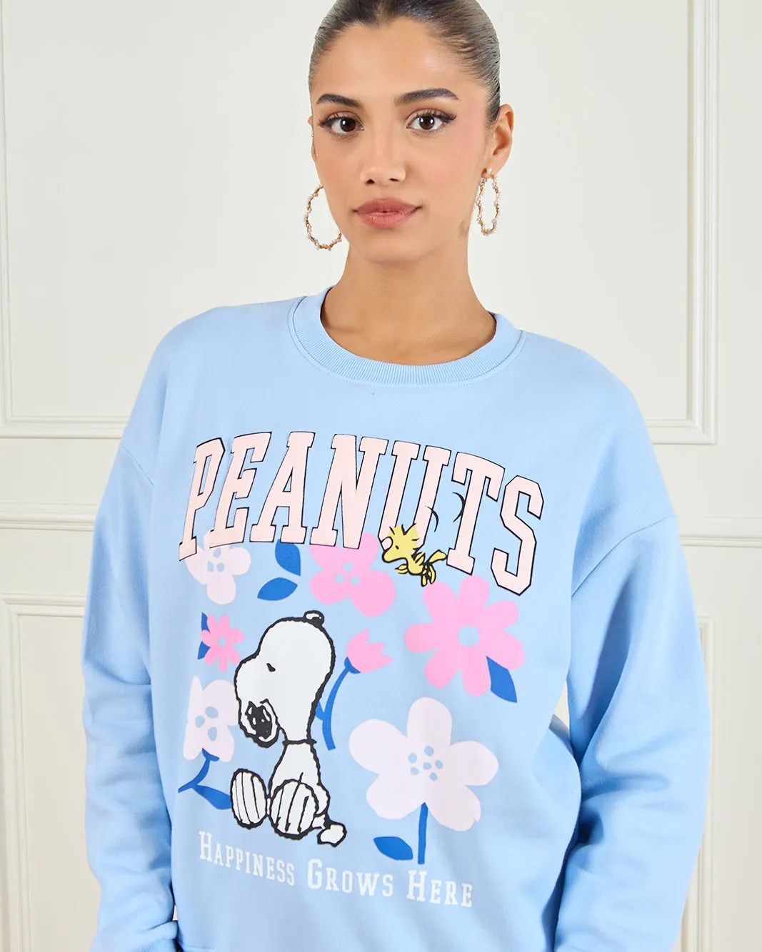 Women Blue Peanuts Printed Sweatshirt sold by Redtag product image thumbnail 4