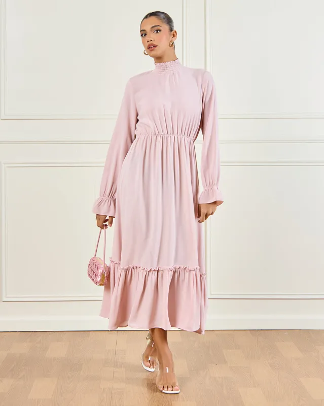 Women Pink High Neck Maxi Dress sold by Redtag