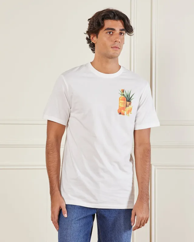 Men White Basic Graphic T-Shirt sold by Redtag
