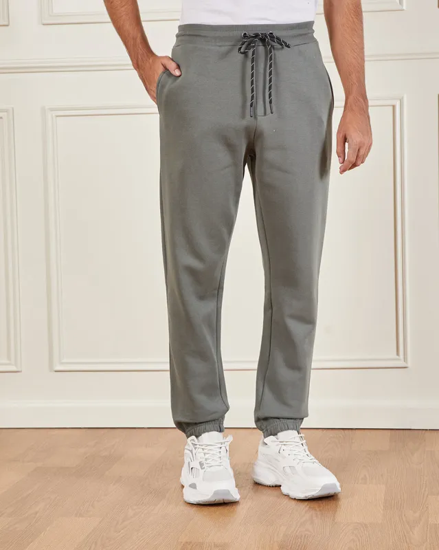 Men Olive Straight Active Pants sold by Redtag