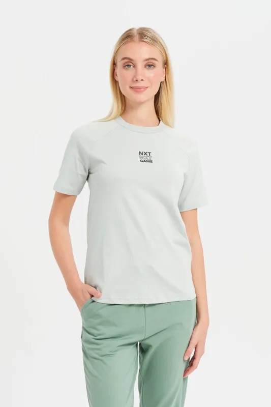Women Mint Oversize Printed T-Shirt sold by Redtag
