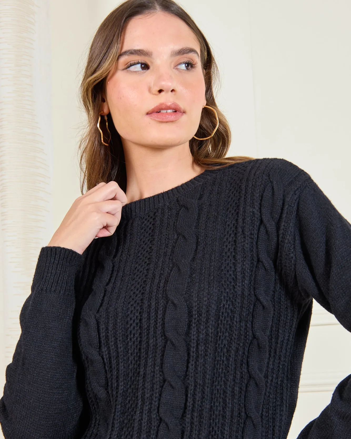 Women Black Knitted Sweater sold by Redtag product image thumbnail 4