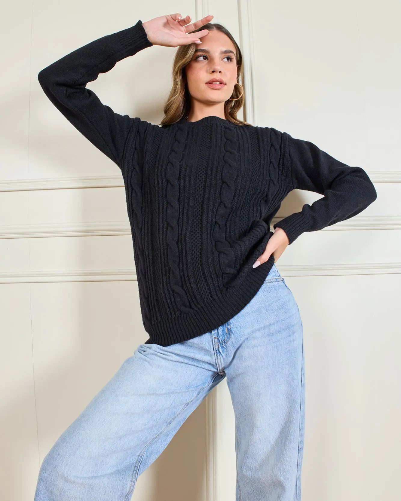 Women Black Knitted Sweater sold by Redtag product image thumbnail 5