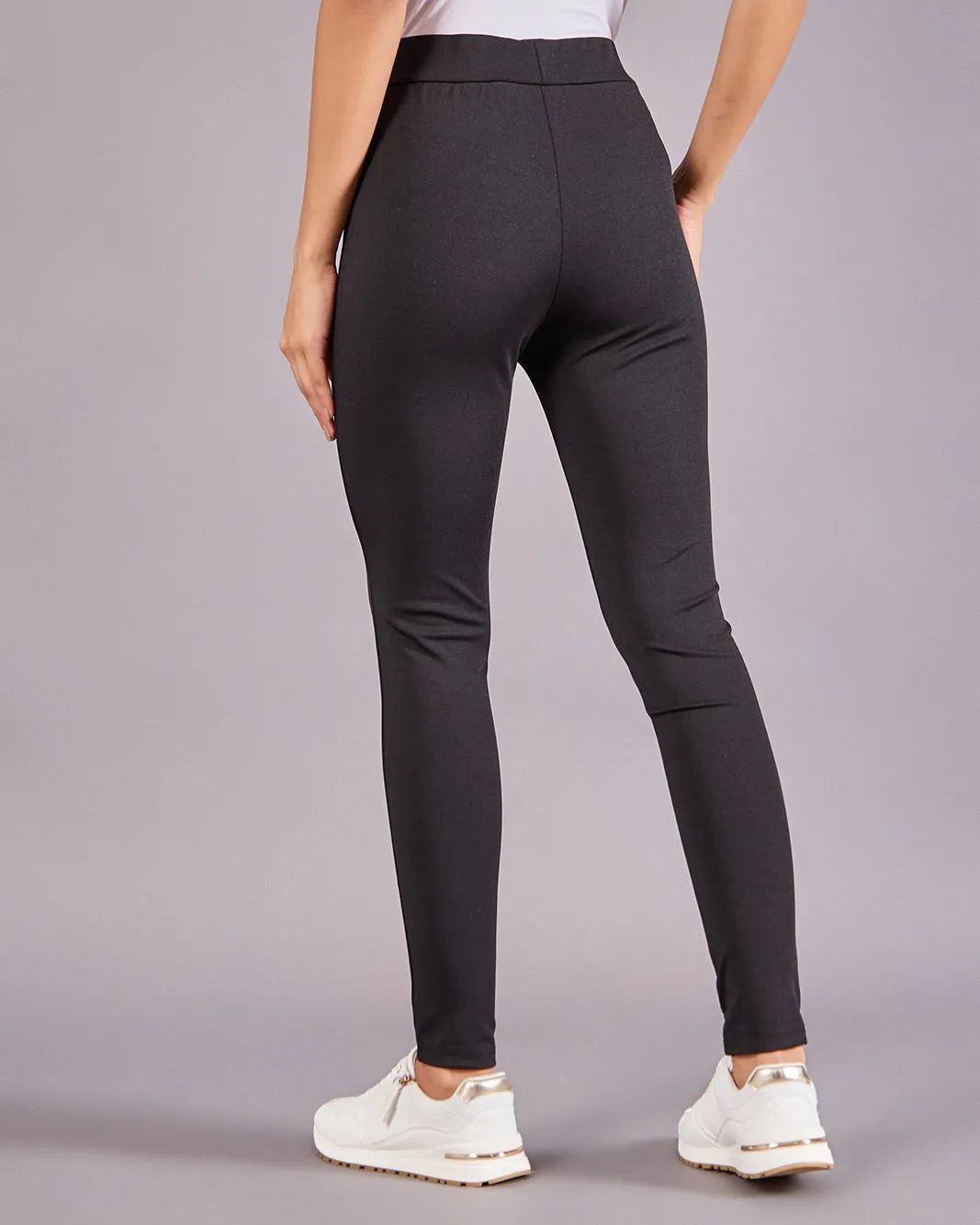Women Black Ponti Jeggings sold by Redtag product image thumbnail 3