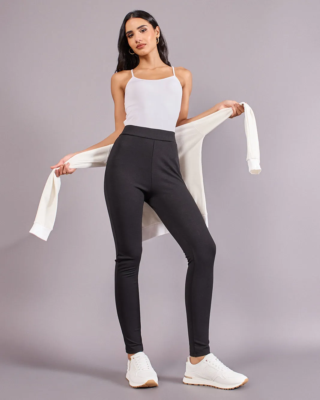 Women Black Ponti Jeggings sold by Redtag product image thumbnail 5