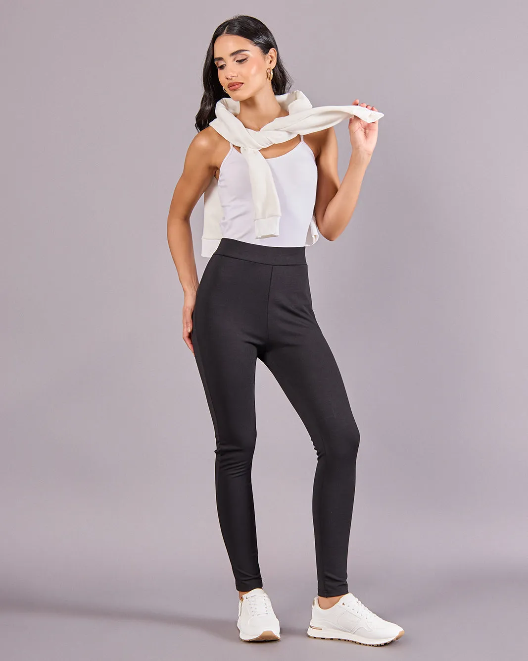 Women Black Ponti Jeggings sold by Redtag product image thumbnail 2