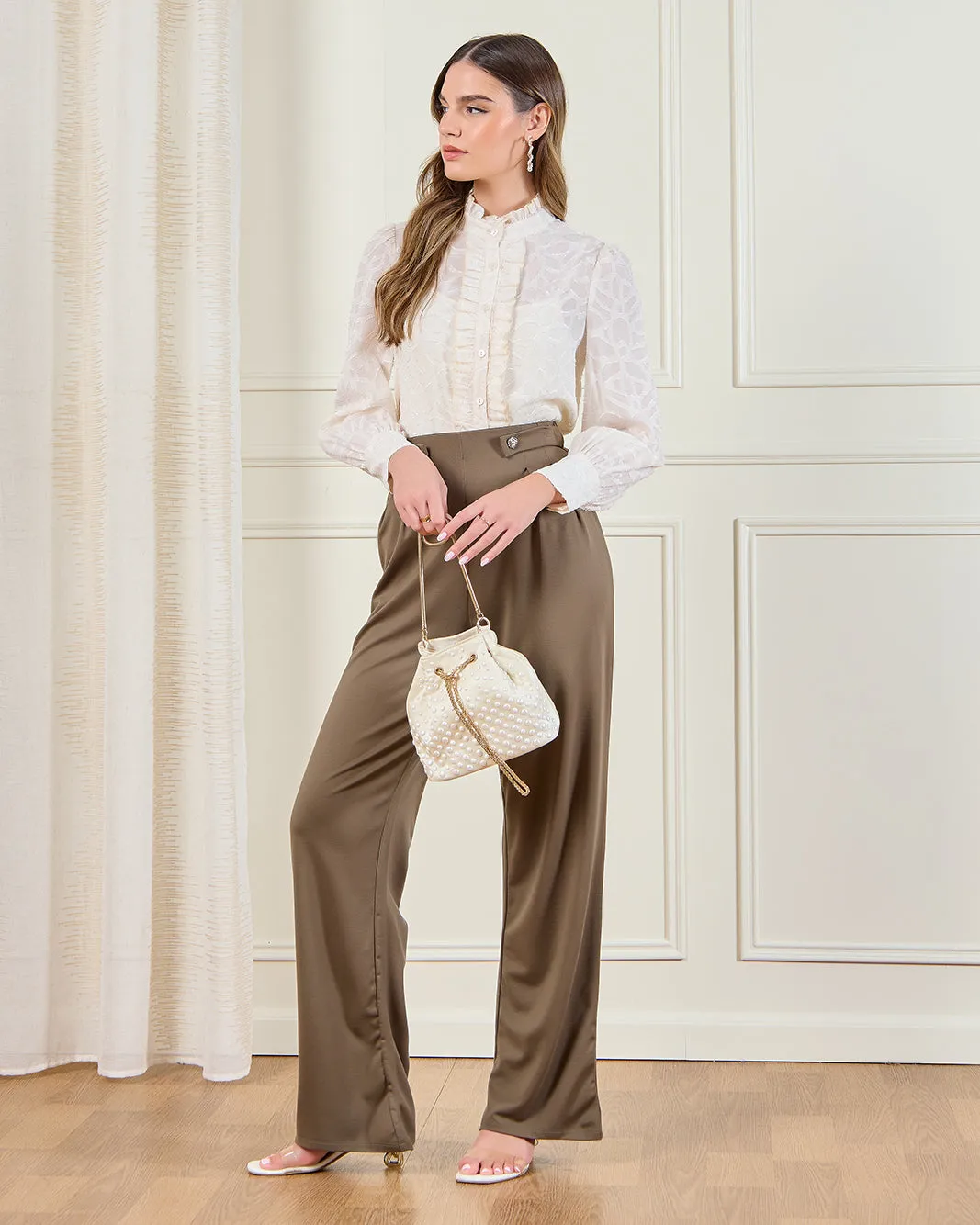 Women Cream Jacquard Blouse sold by Redtag product image thumbnail 2