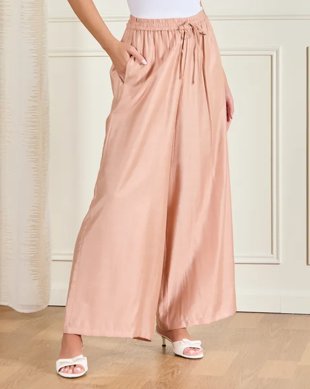 Women Peach Relaxed Wide Leg Coord Trouser sold by Redtag
