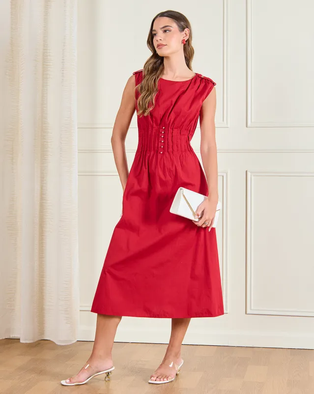 Women Red Mid Length Dress sold by Redtag