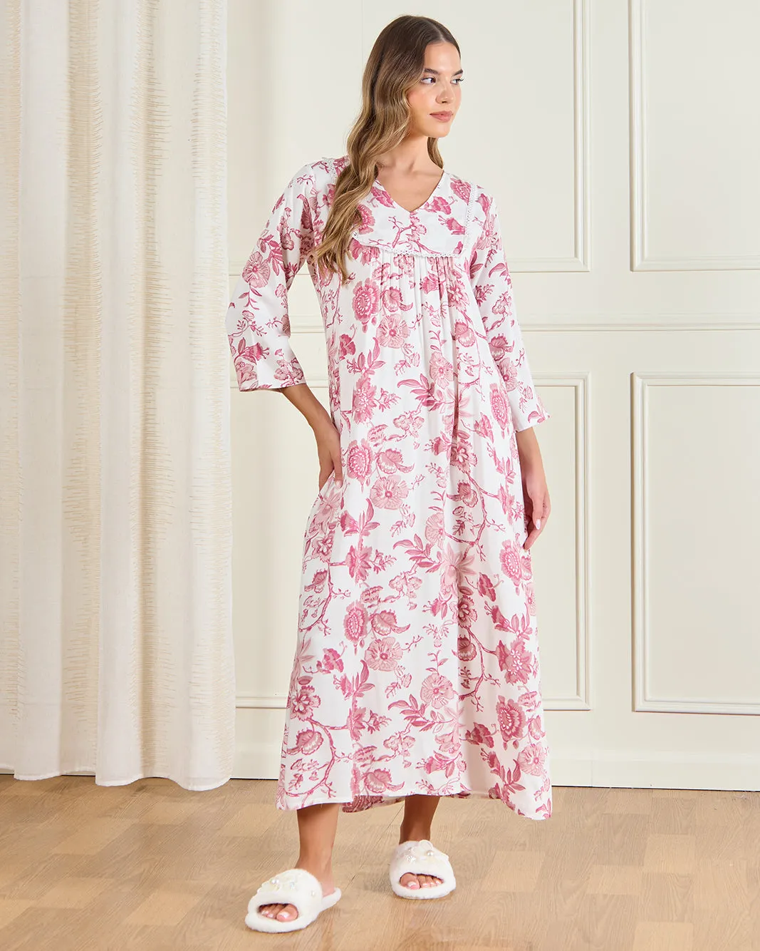 Women Pink Printed Nightgown sold by Redtag product image thumbnail 4