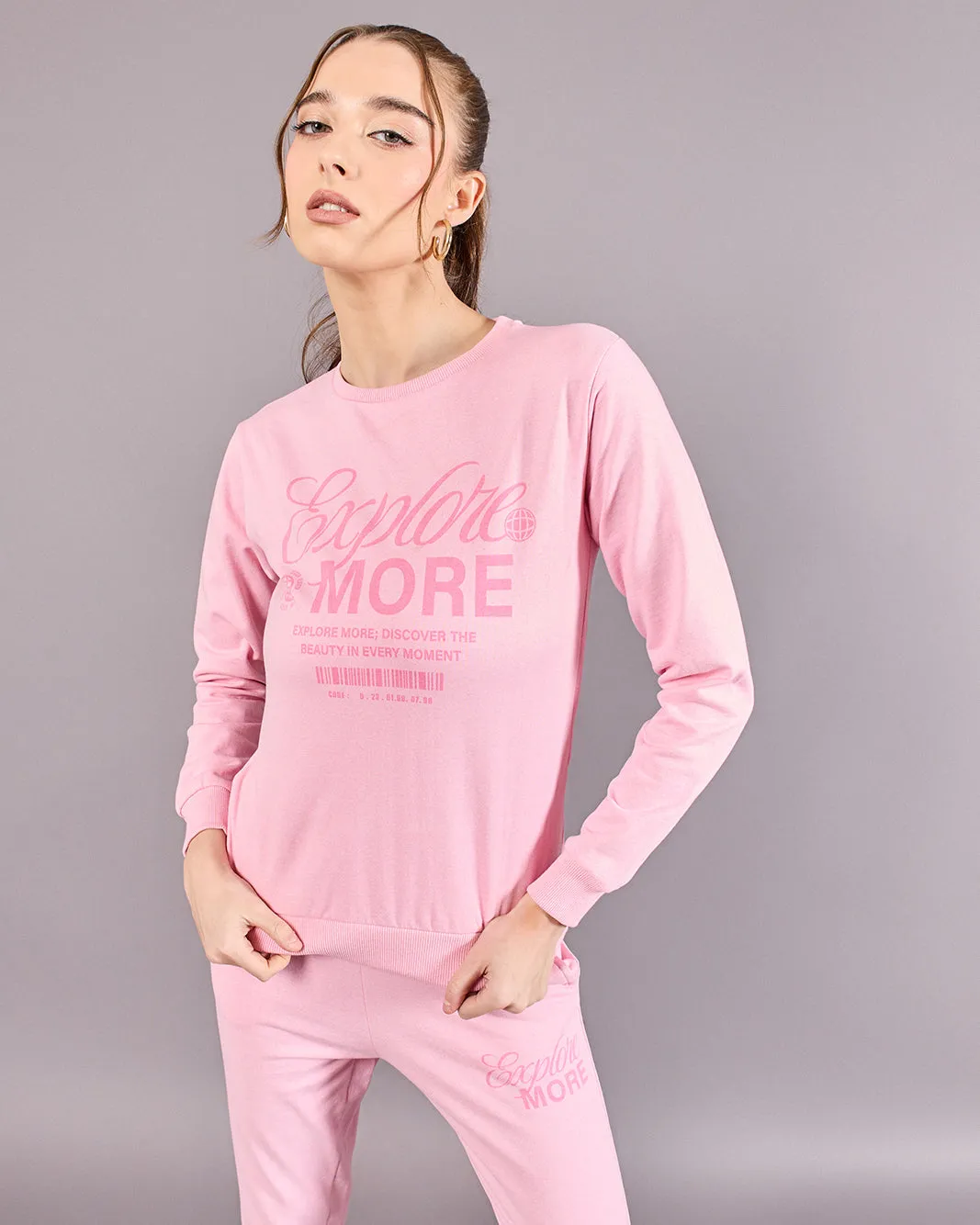Women Pink Printed Sweatshirt sold by Redtag product image thumbnail 5
