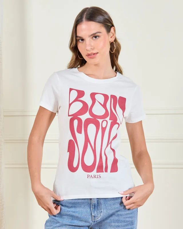 Women White Printed T-Shirt sold by Redtag