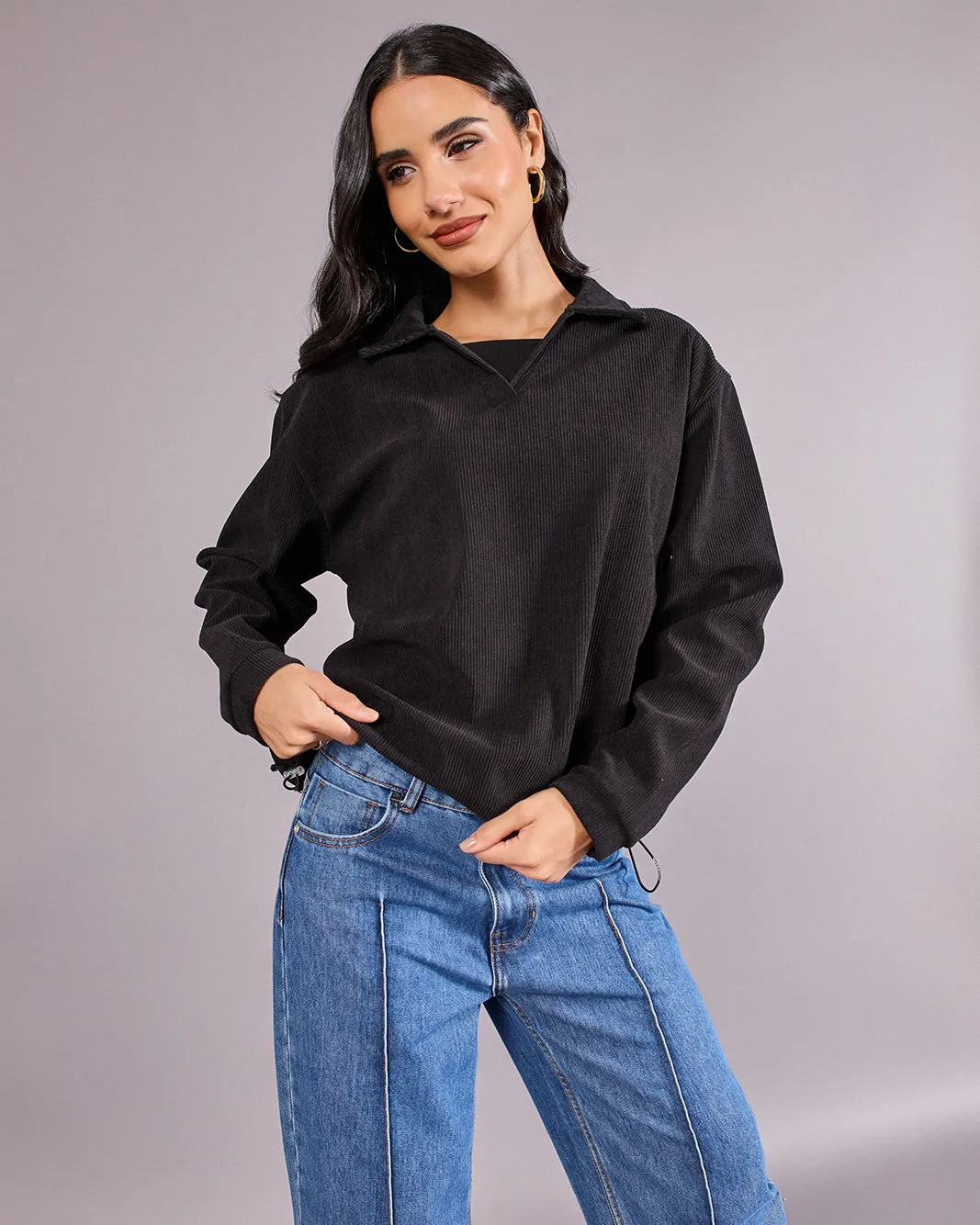 Women Black Sweatshirt sold by Redtag product image thumbnail 5
