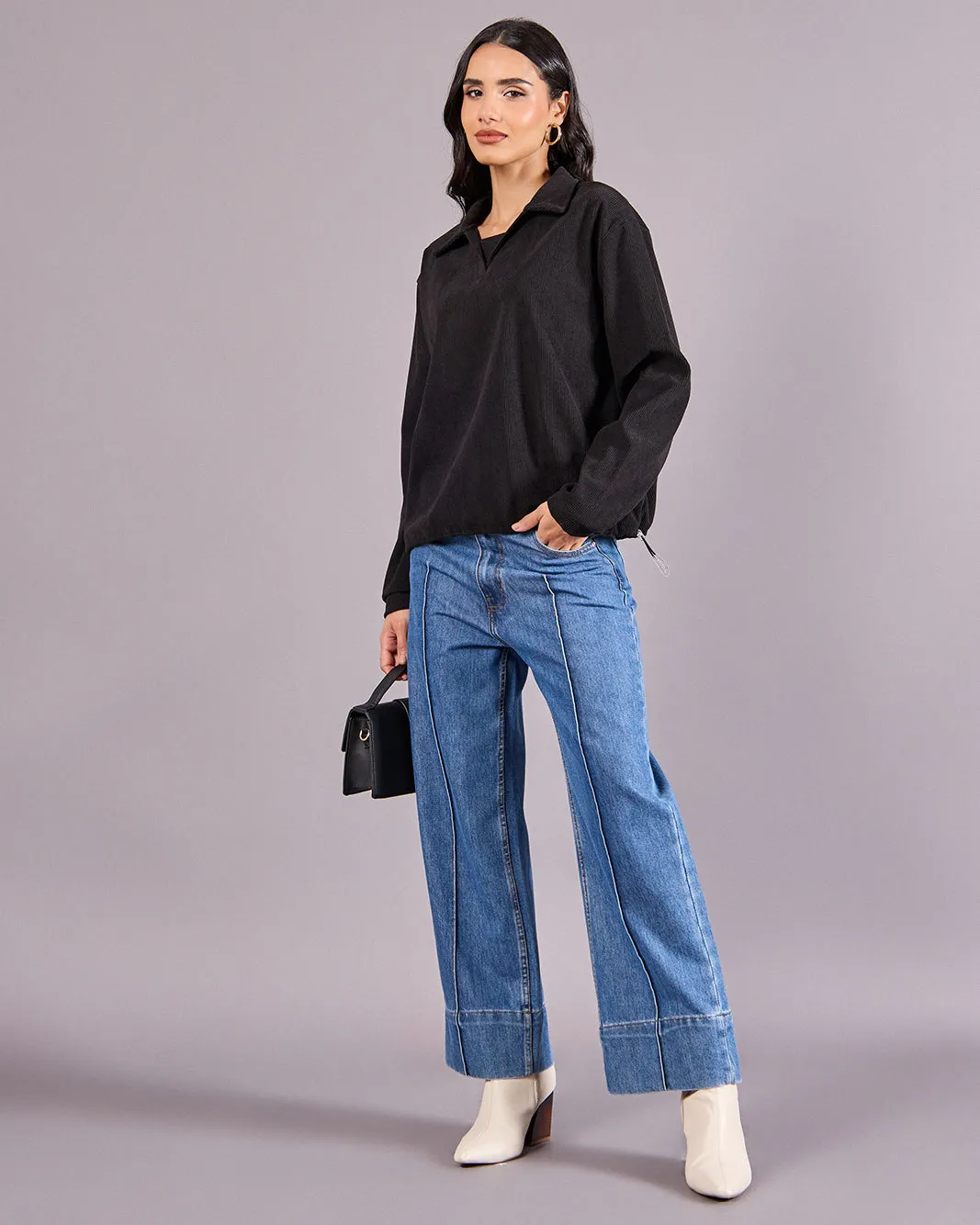 Women Black Sweatshirt sold by Redtag product image thumbnail 2