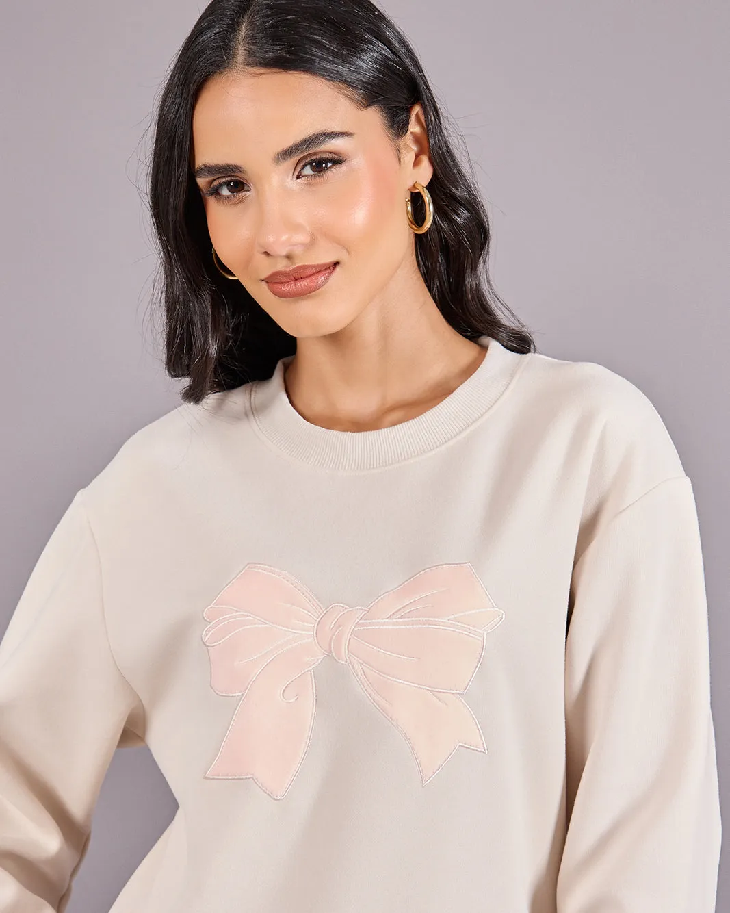 Women Beige Printed Sweatshirt sold by Redtag product image thumbnail 4