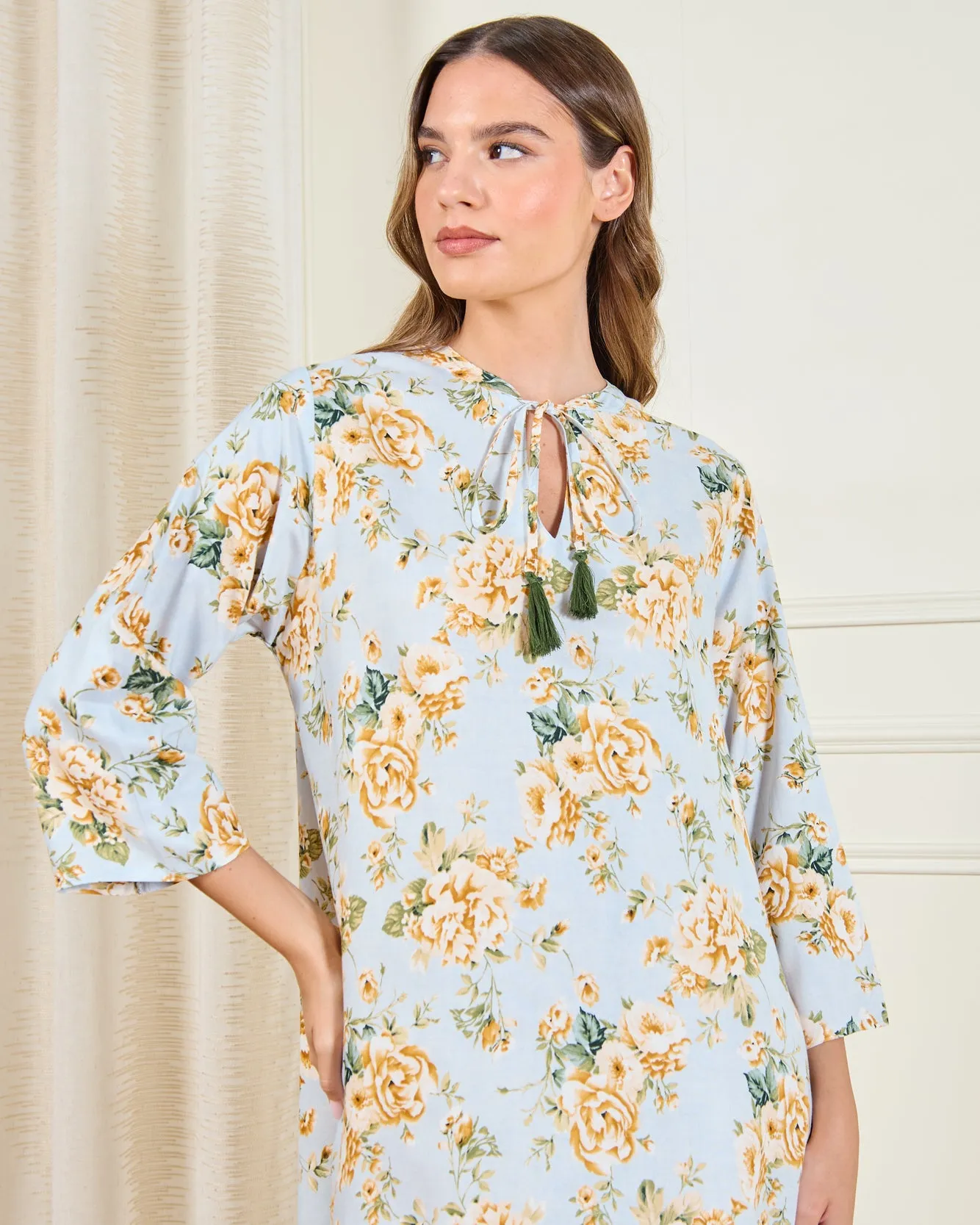 Women Teal Printed Nightgown sold by Redtag product image thumbnail 2