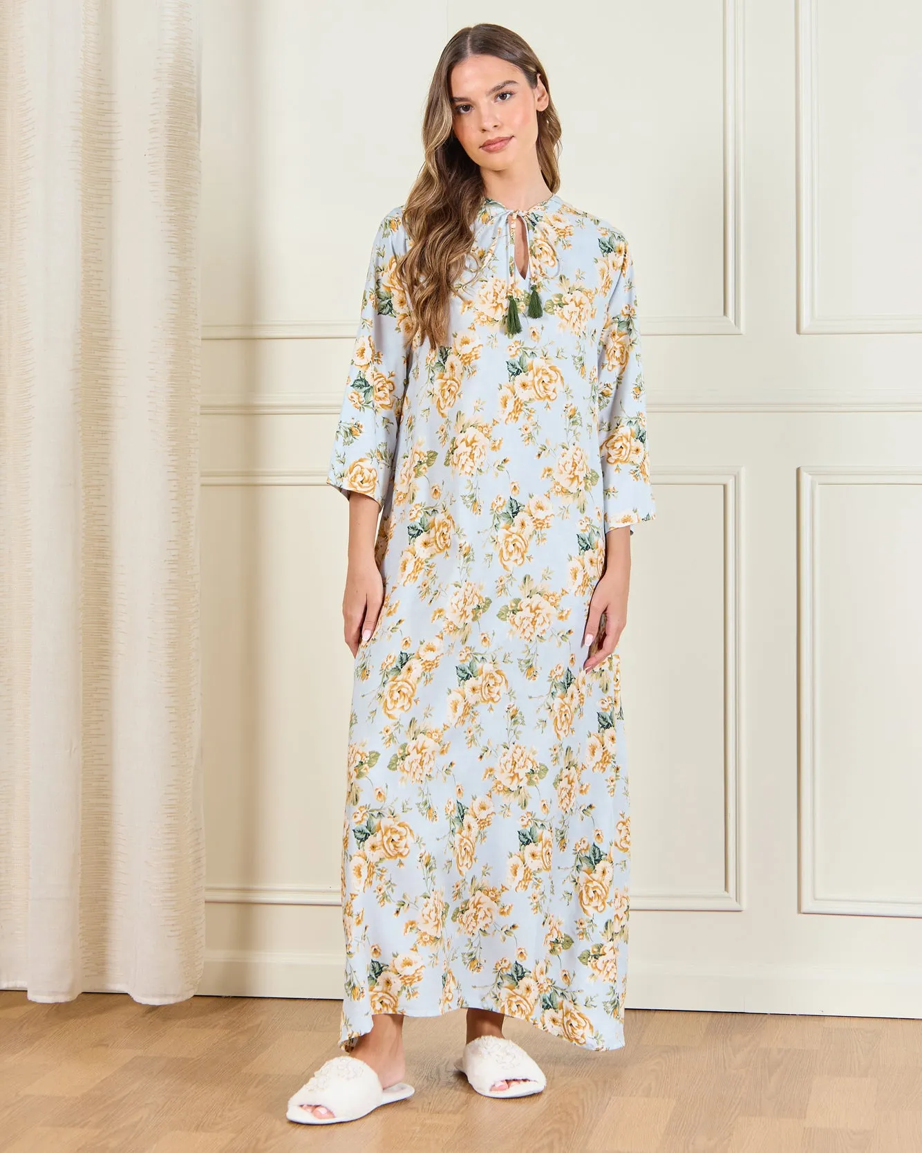 Women Teal Printed Nightgown sold by Redtag product image thumbnail 4