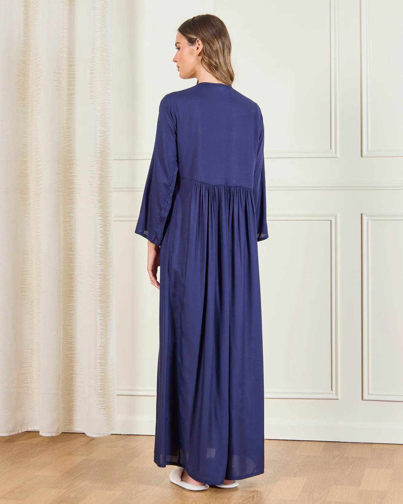 Women Navy Embellished Nightgown sold by Redtag product image thumbnail 3