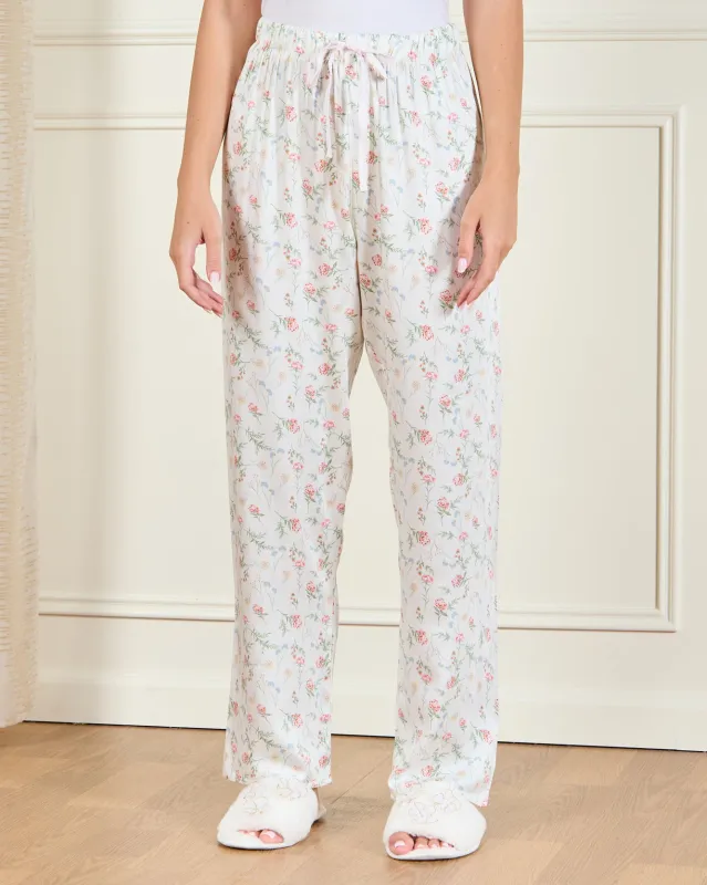 Women Ivory Printed Pyjama Bottom sold by Redtag
