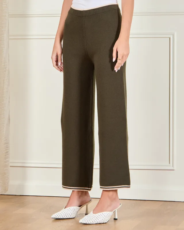 Women Olive Knitted Trousers sold by Redtag