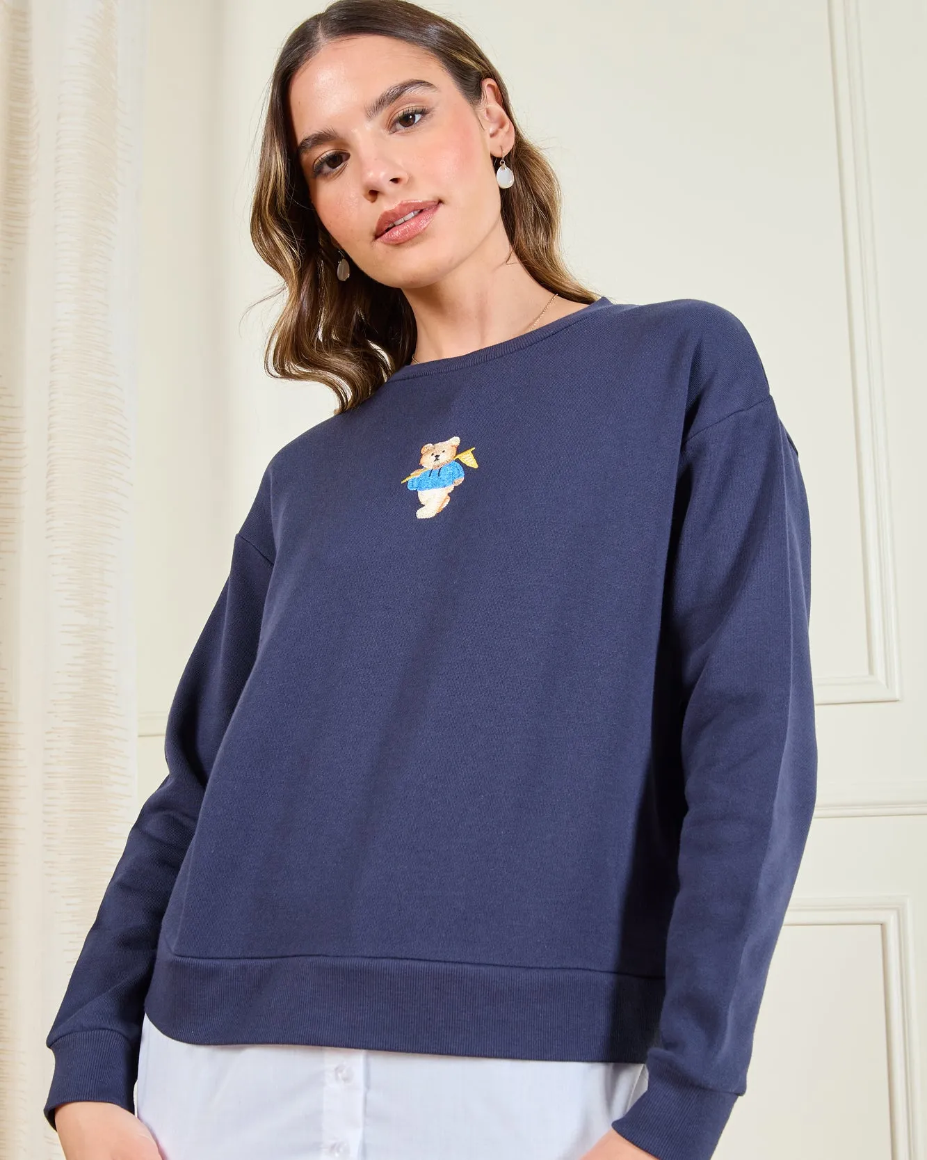 Women Navy Twofer Sweatshirt sold by Redtag product image thumbnail 4