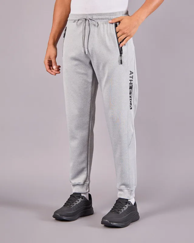 Men Grey Printed Active Pants sold by Redtag