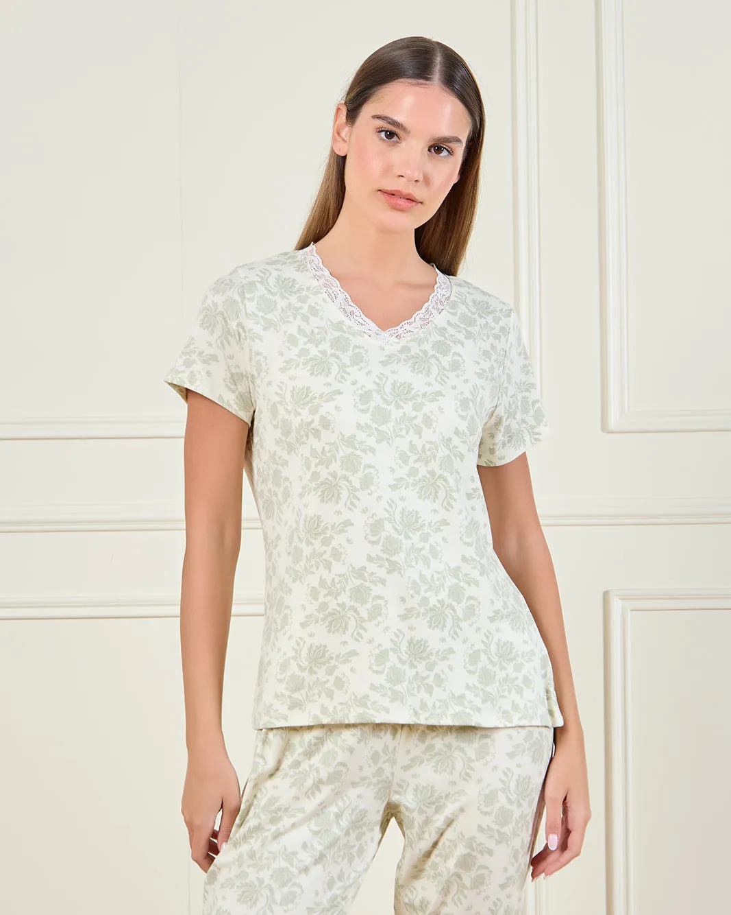 Women Ivory Printed Pyjama Set (2 Piece) sold by Redtag product image thumbnail 2