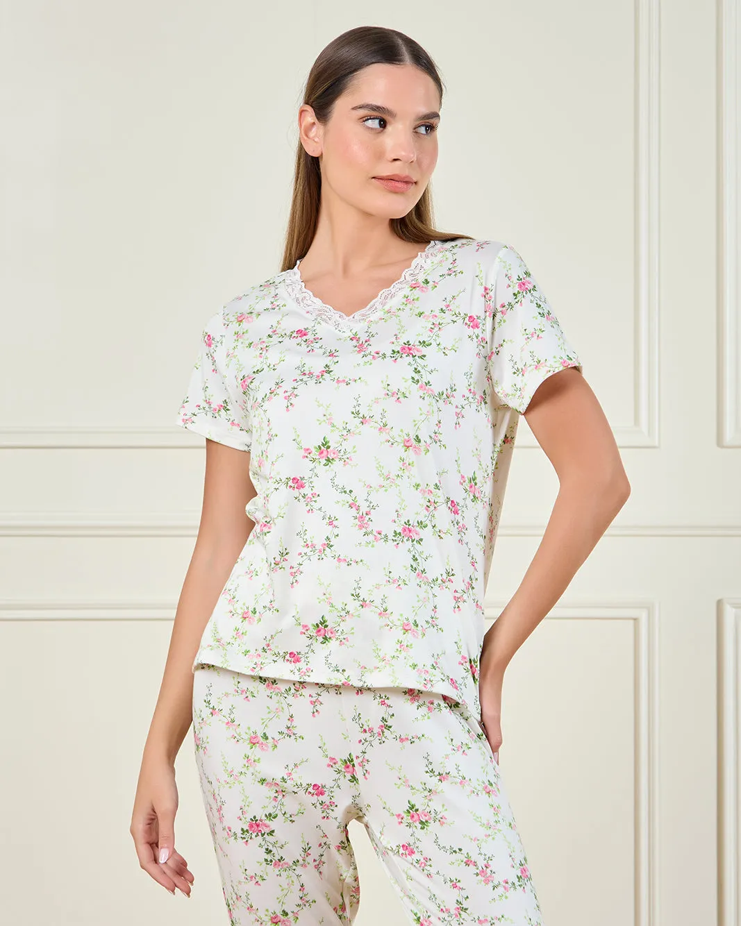 Women Ivory Printed Pyjama Set (2 Piece) sold by Redtag product image thumbnail 2