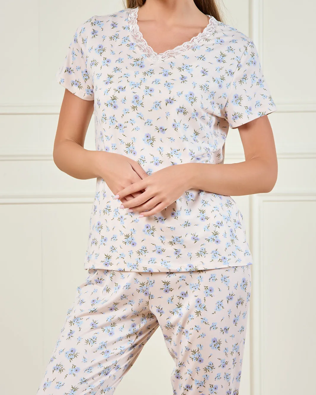 Women Multicolour Printed Pyjama Set (2 Piece) sold by Redtag product image thumbnail 4