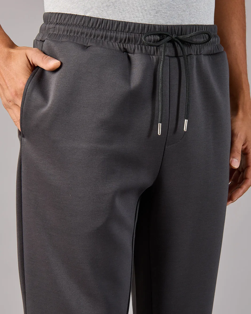 Men Grey Modal Track Pants sold by Redtag product image thumbnail 4