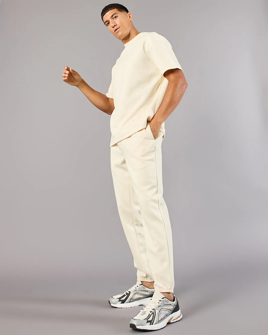 Men Cream Modal Track Pants sold by Redtag product image thumbnail 5