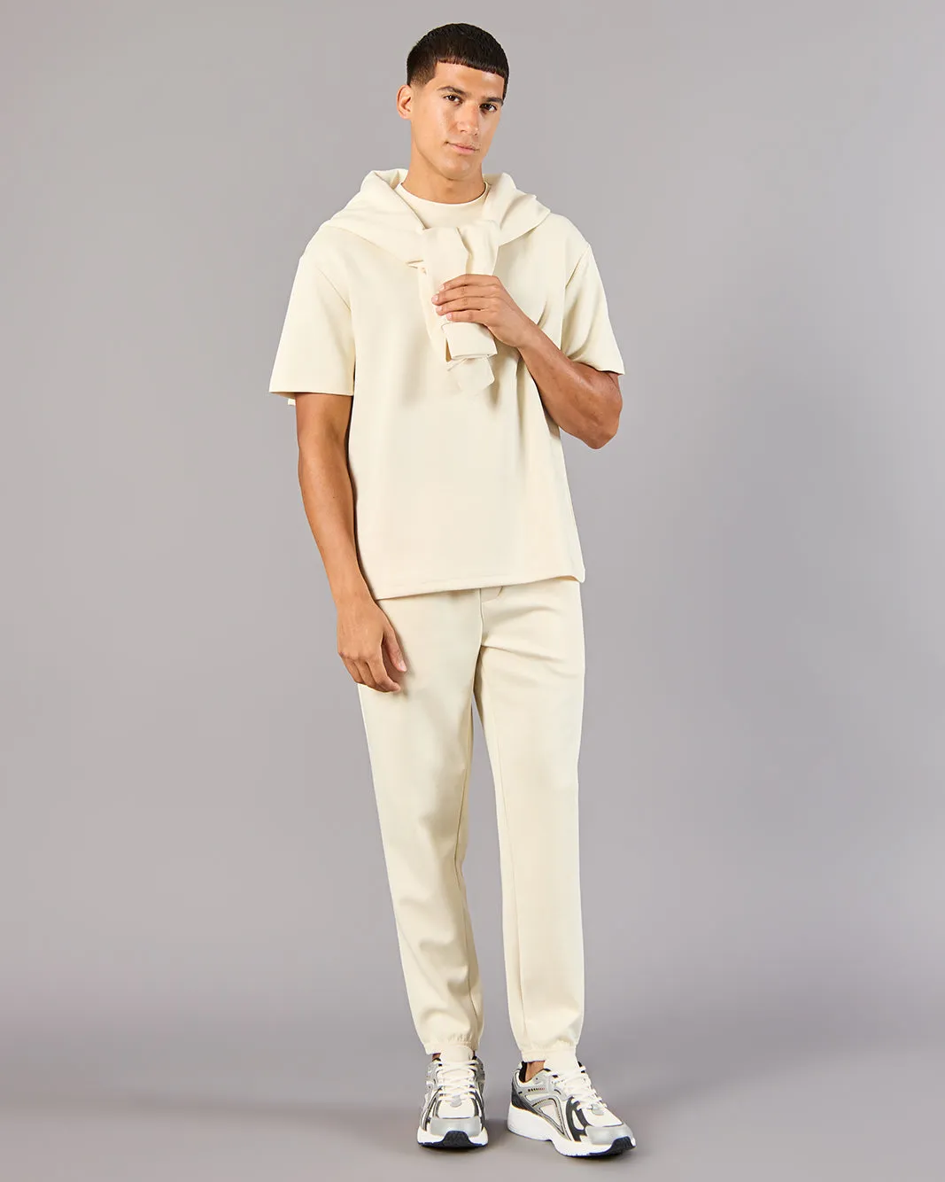 Men Cream Modal Track Pants sold by Redtag product image thumbnail 2