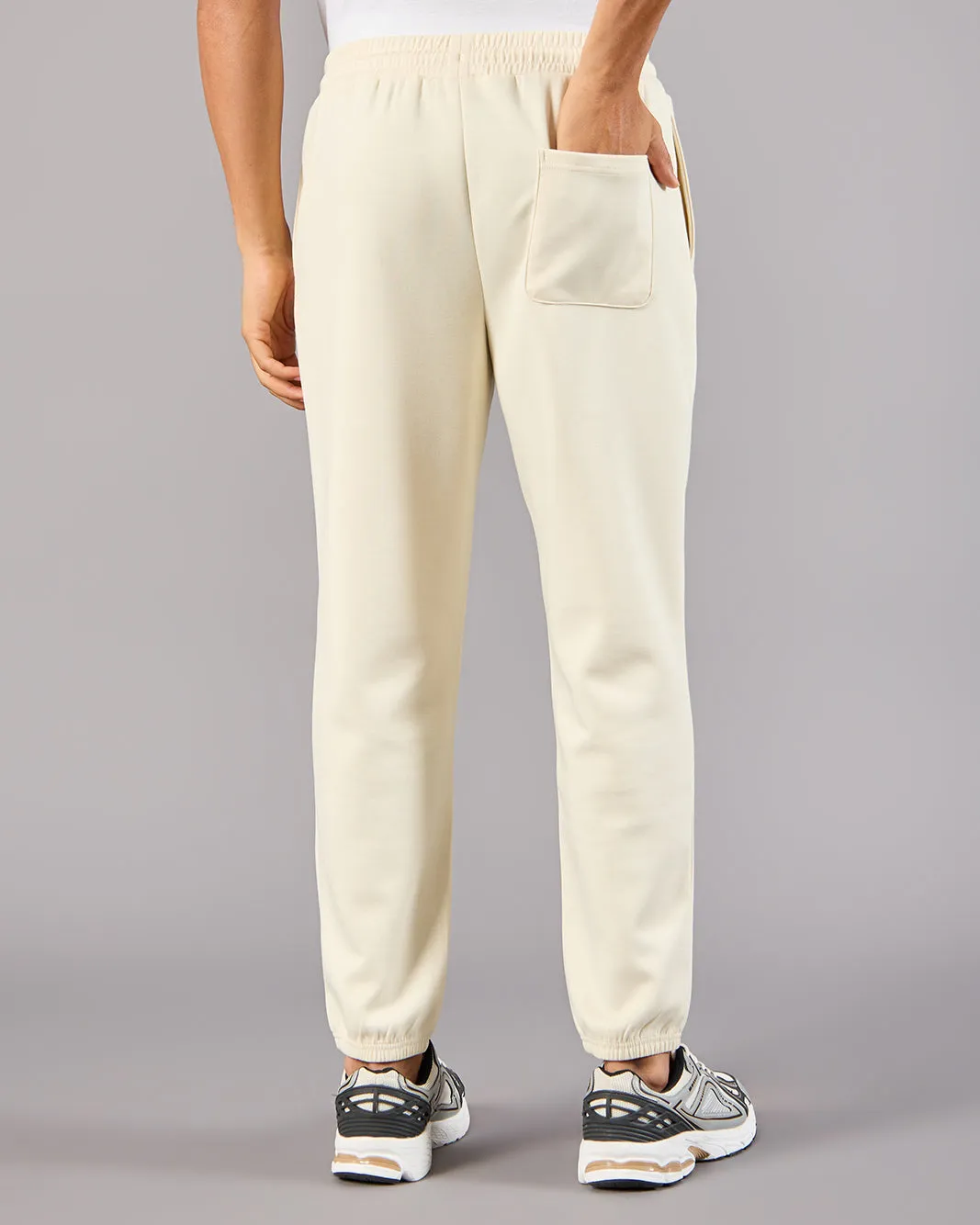 Men Cream Modal Track Pants sold by Redtag product image thumbnail 3