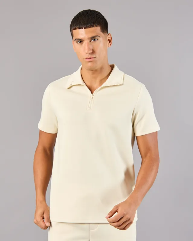 Men Cream Modal Polo Shirt sold by Redtag