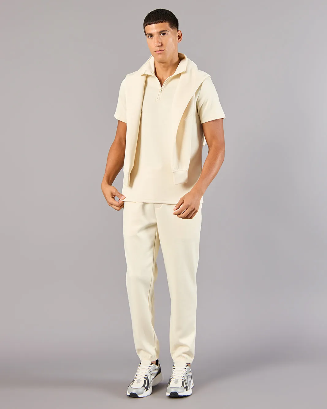 Men Cream Modal Polo Shirt sold by Redtag product image thumbnail 2