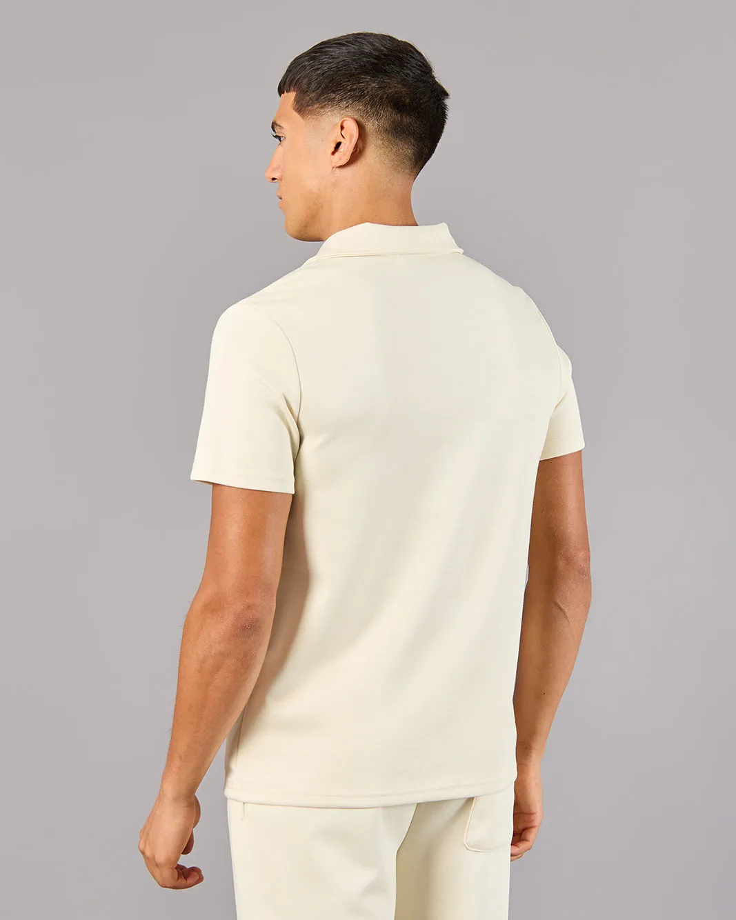 Men Cream Modal Polo Shirt sold by Redtag product image thumbnail 3