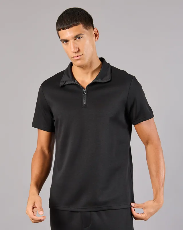 Men Black Modal Polo Shirt sold by Redtag