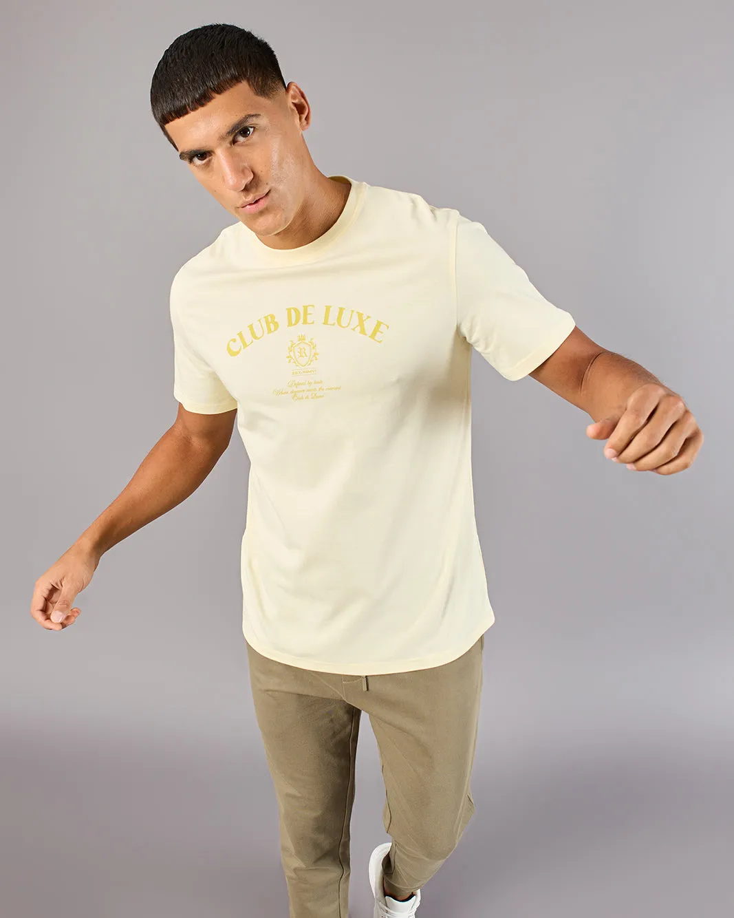 Men Yellow Printed Basic T-Shirt sold by Redtag product image thumbnail 5
