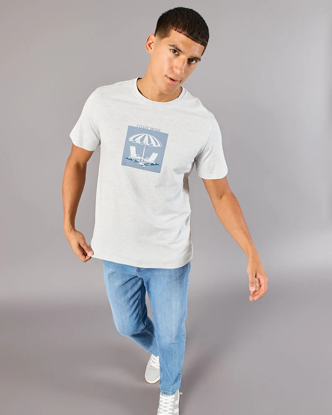 Men White Printed Basic T-Shirt sold by Redtag product image thumbnail 5