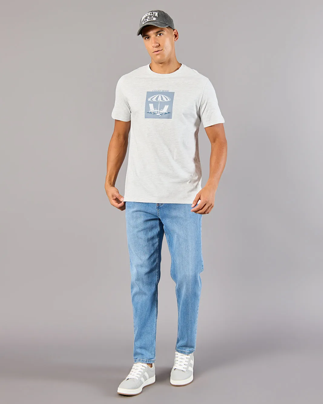 Men White Printed Basic T-Shirt sold by Redtag product image thumbnail 2