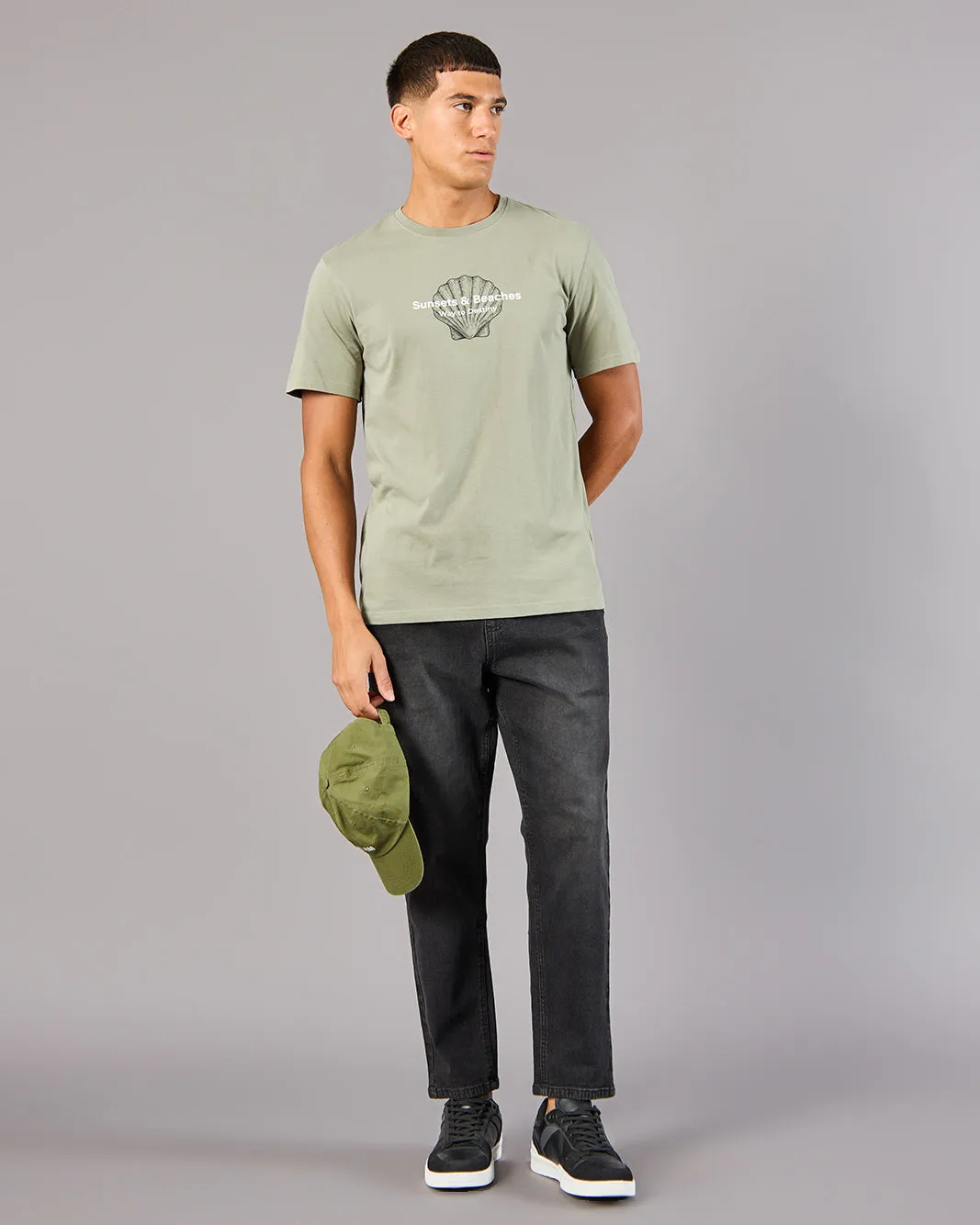 Men Green Printed Basic T-Shirt sold by Redtag product image thumbnail 2