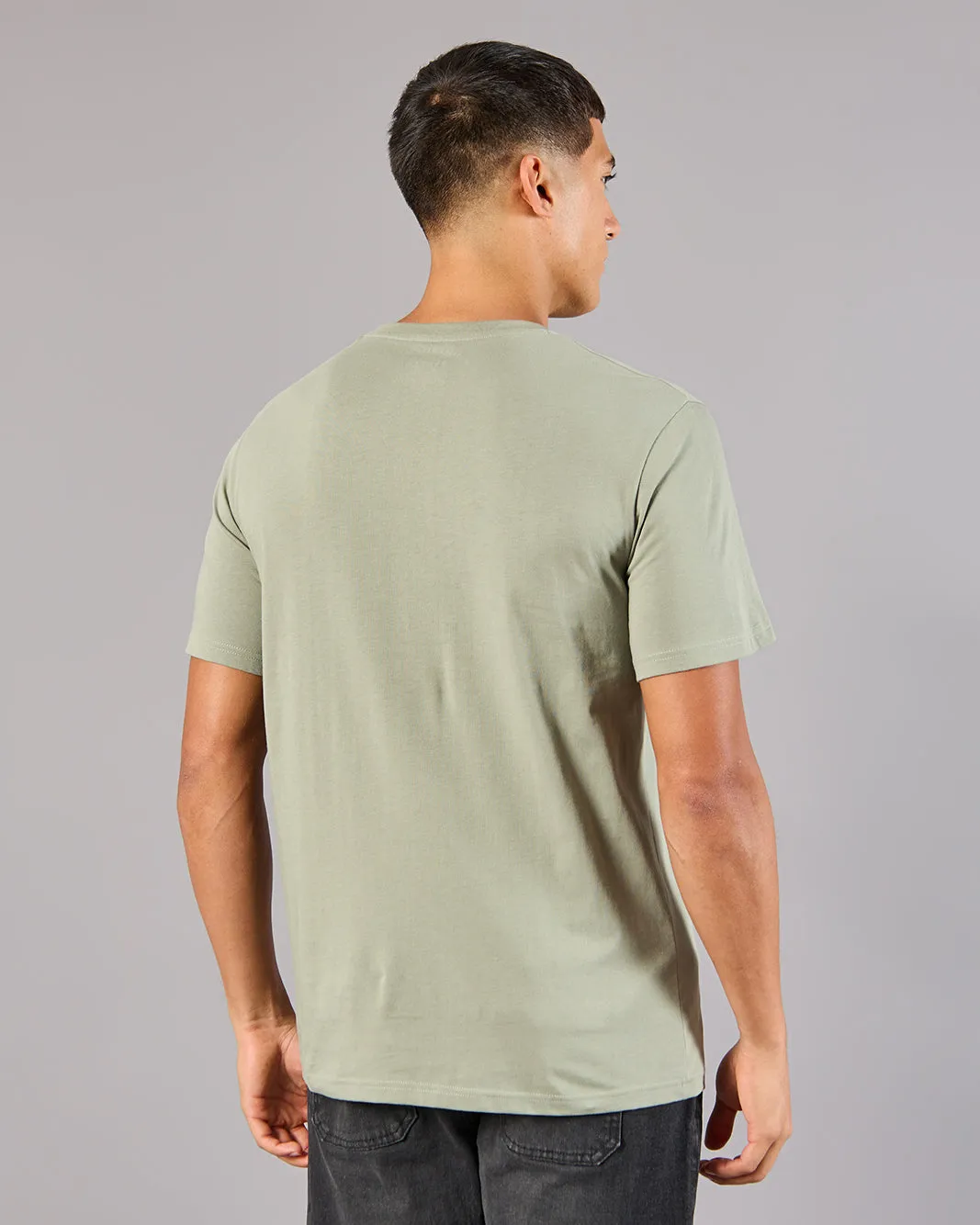 Men Green Printed Basic T-Shirt sold by Redtag product image thumbnail 3