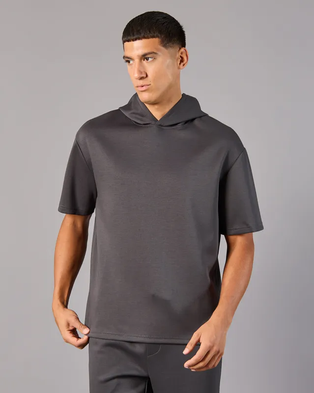 Men Charcoal Hooded Active T-Shirt sold by Redtag